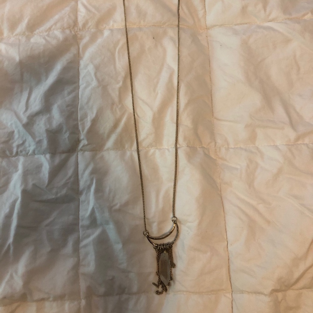 Charm necklace with crystal